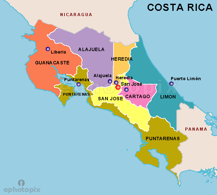 costa rica map 9 Costa Rica Map