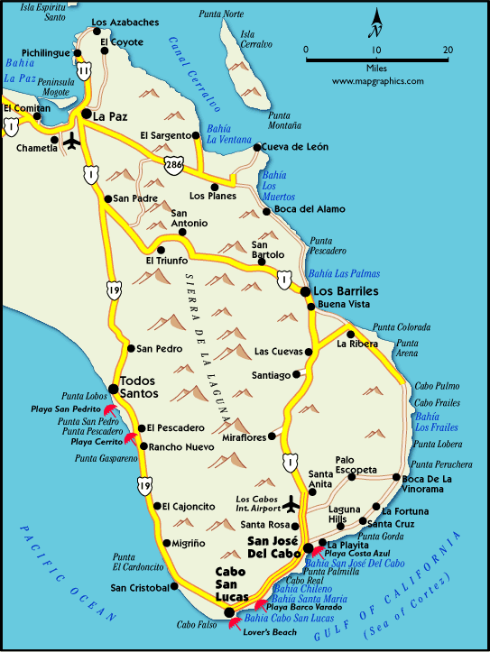 los cabos map 4 Los Cabos Map