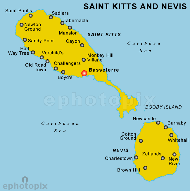 nevis map 14 Nevis Map