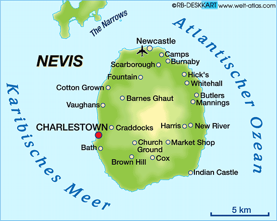 nevis map 26 Nevis Map
