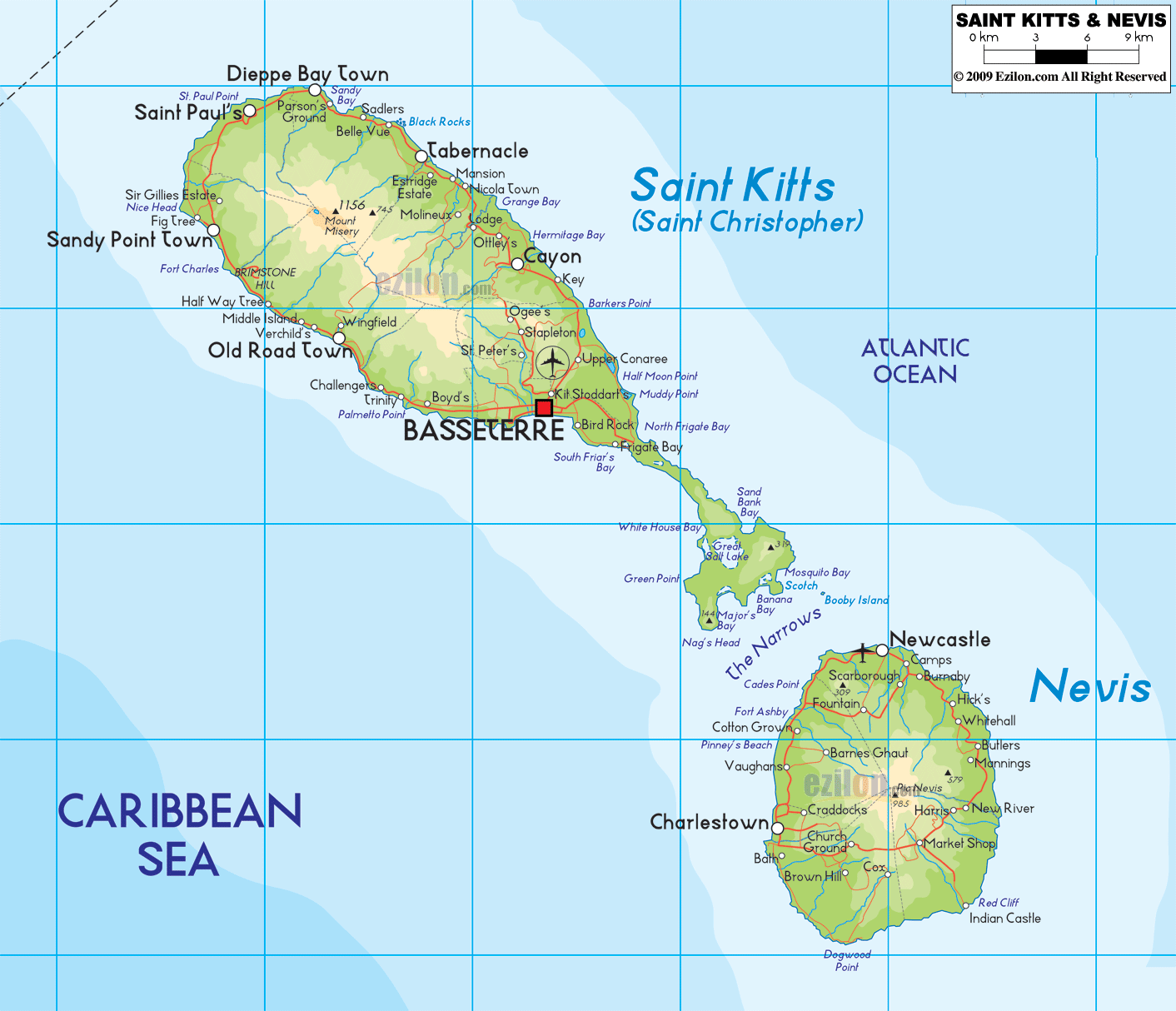 nevis map 27 Nevis Map