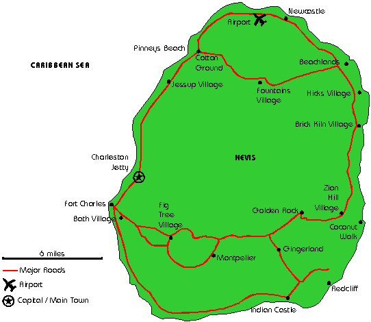 nevis map 5 Nevis Map