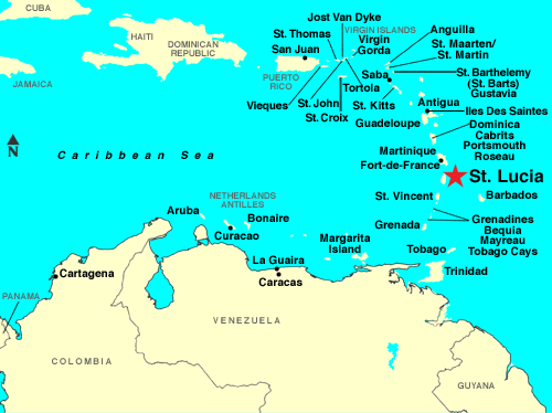saint lucia map 14 Saint Lucia Map