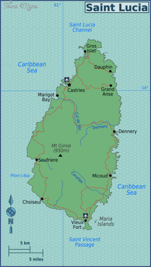 saint lucia map 16 Saint Lucia Map