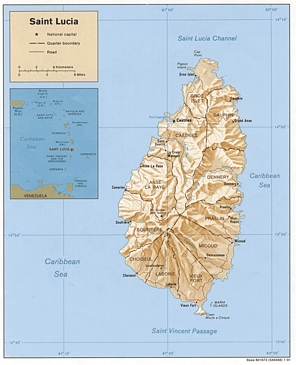 saint lucia map 17 Saint Lucia Map