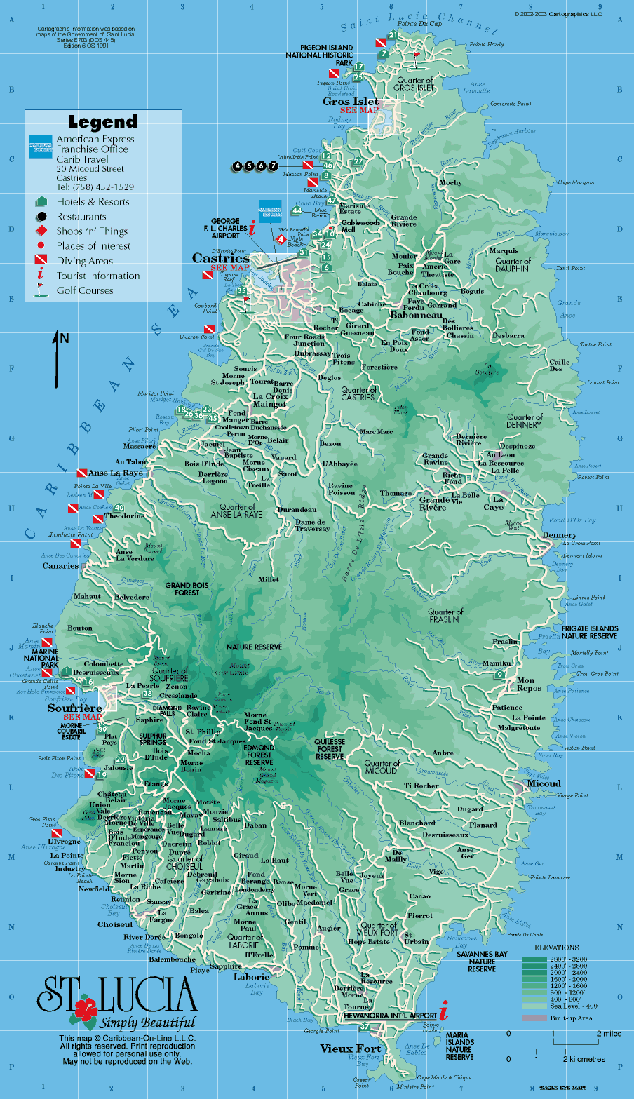 saint lucia map 4 Saint Lucia Map