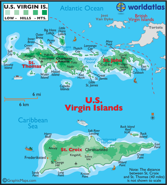 u s virgin islands map 6 U.S. VIRGIN ISLANDS MAP