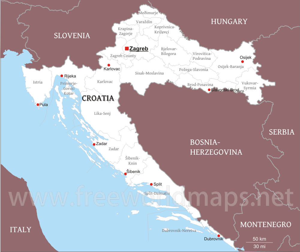 croatia map 14 Croatia Map