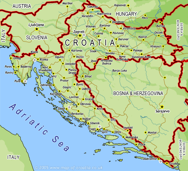 croatia map 20 Croatia Map