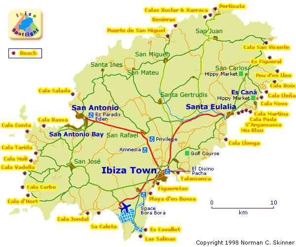 ibiza tourist attractions map 2 Ibiza Tourist Attractions Map