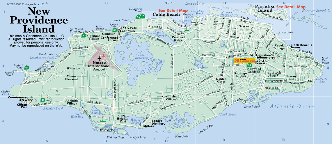 nassau bahamas map 1 NASSAU BAHAMAS MAP