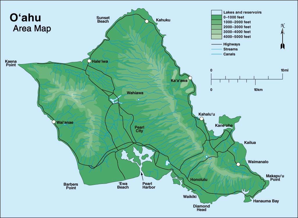 oahu map 6 Oahu Map