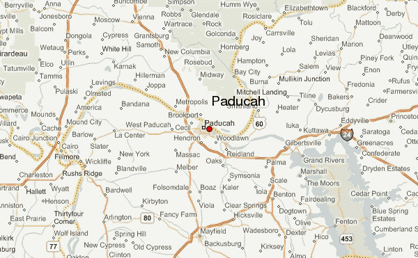 paducah kentucky map 1 Paducah Kentucky Map