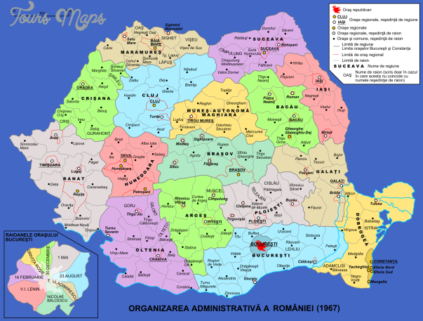 romania map english  3 Romania Map English