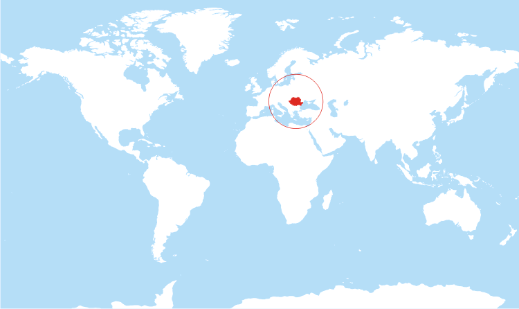 romania map in world map  5 Romania Map In World Map