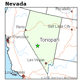 Map of Tonopah NV