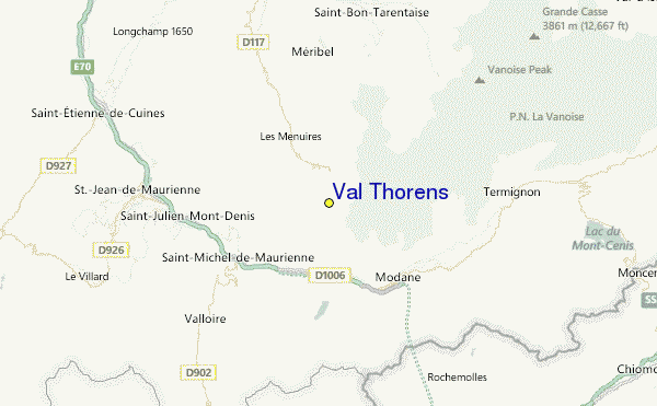 val thorens france map 8 Val Thorens, France Map