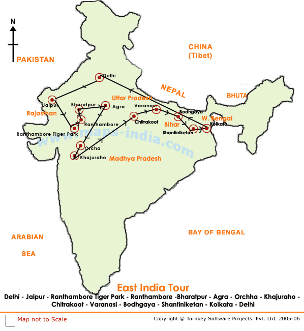 india tour map 7 India Tour Map