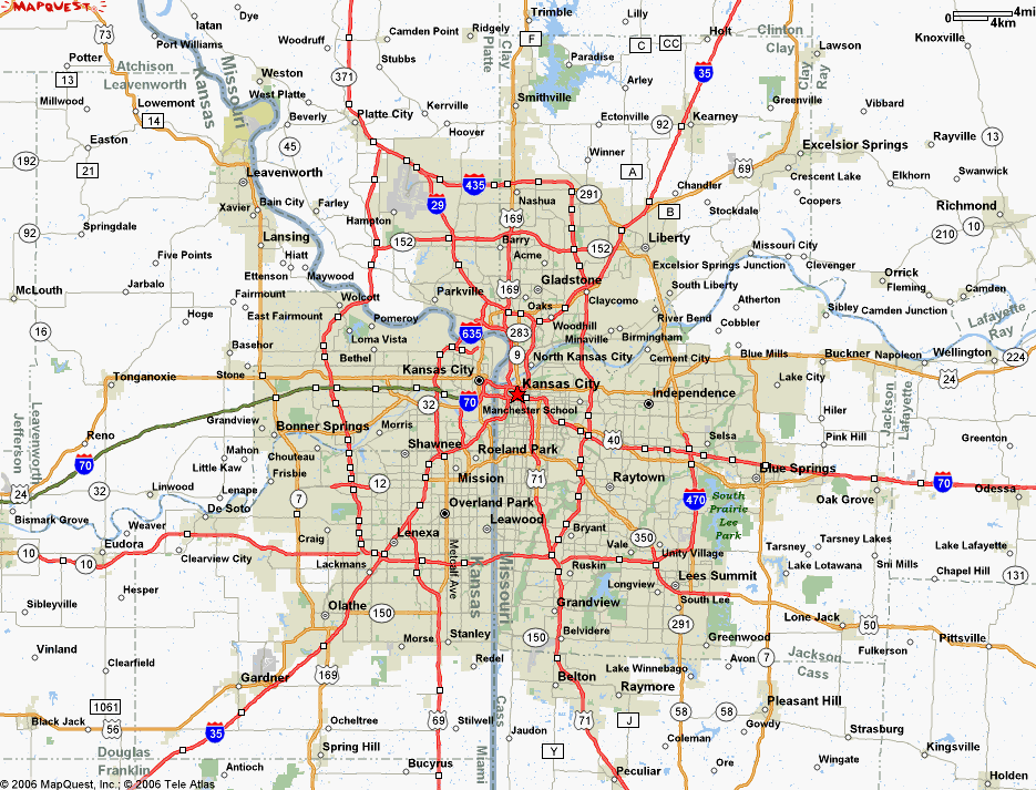 kansas city road map 9 Kansas City Road Map