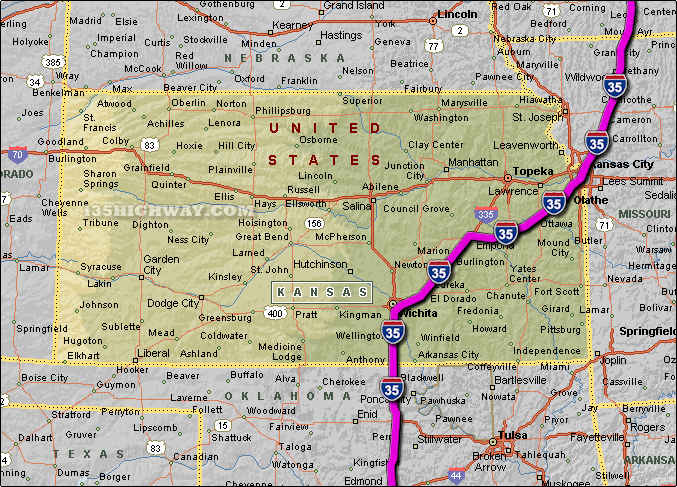 kansas oklahoma map 0 Kansas Oklahoma Map