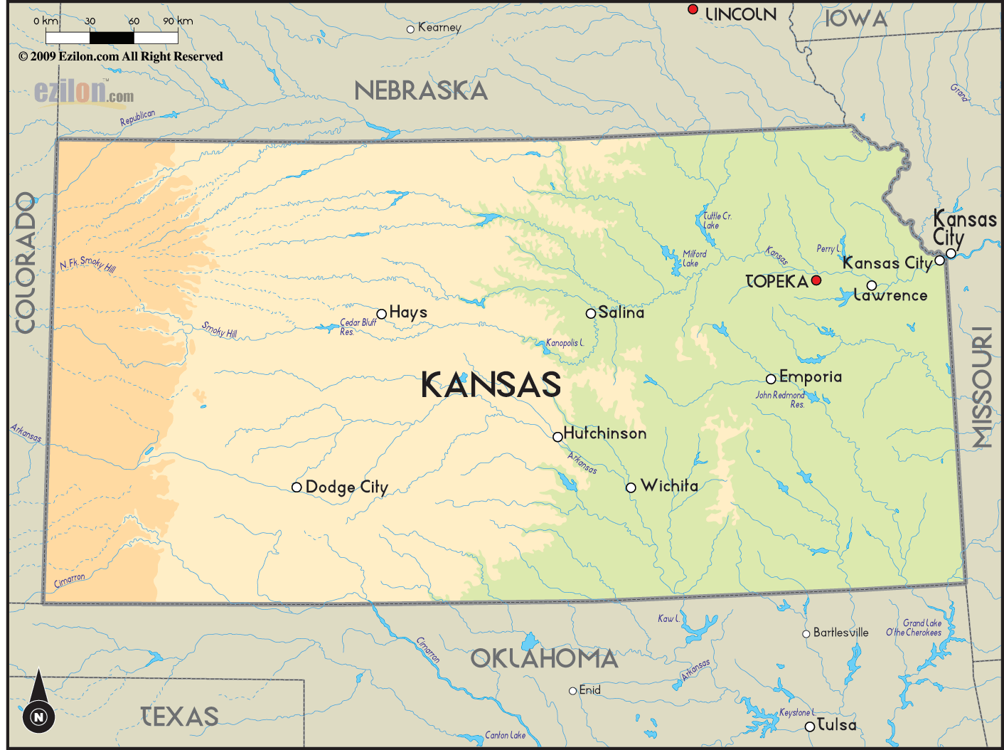 maps of kansas 10 Maps Of Kansas