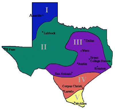 texas map zone 1 TEXAS MAP ZONE