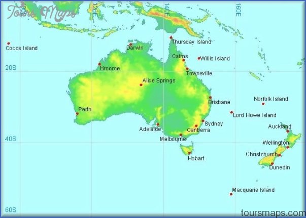 au nz e Australia And New Zealand Physical Map