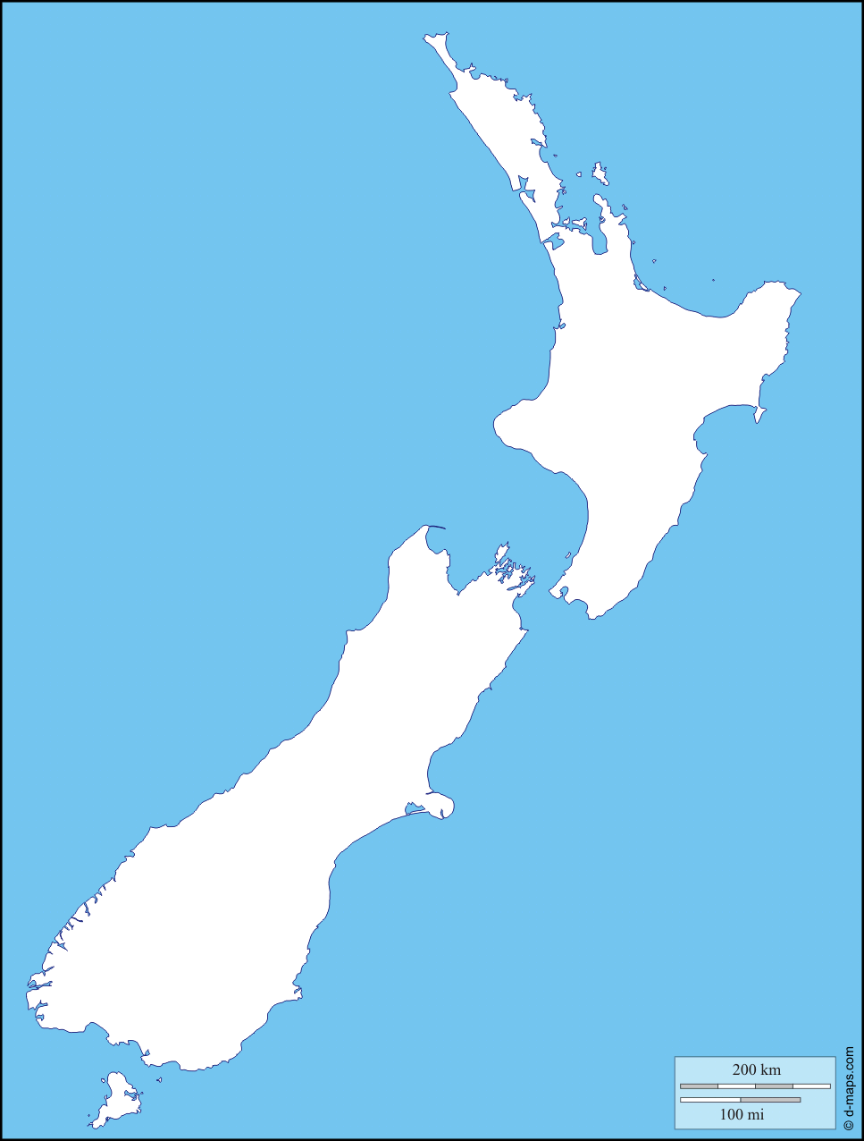 blank map of new zealand 1 Blank Map Of New Zealand