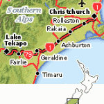 day 1a 150x150 Mount Cook New Zealand Map