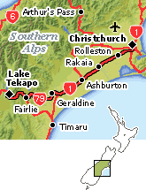 day 1a Mount Cook New Zealand Map