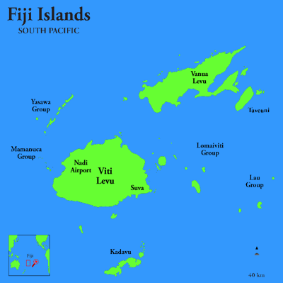 fiji islands map2 Fiji And New Zealand