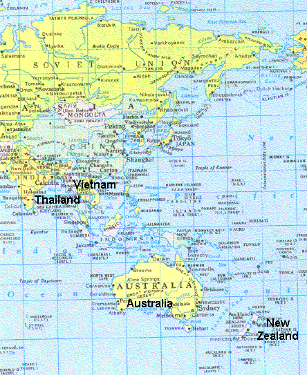 january 04 htm txt world New Zealand Australia Map
