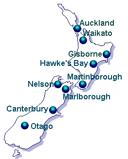 kiwi map Map Of New Zealand Wine Regions
