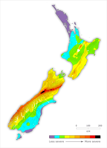m 4416 enz New Zealand Earthquake Map