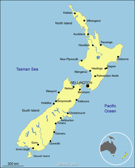 map new zealand New Zealand City Map