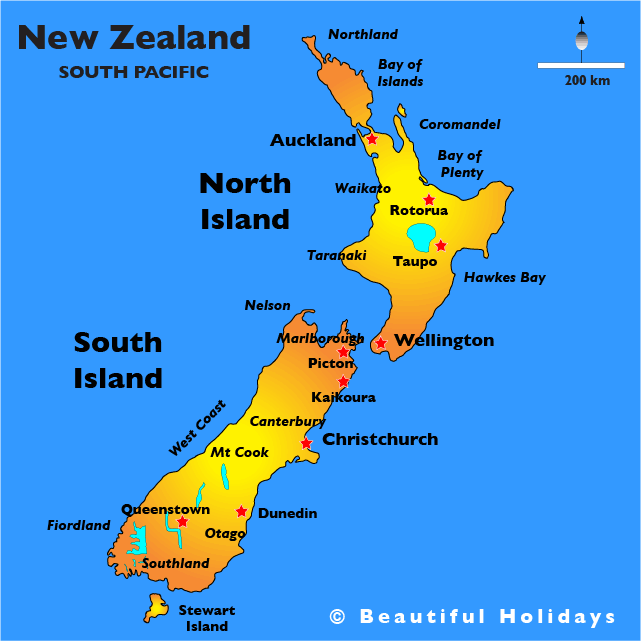 map of new zealand 1 Map OF New Zealand