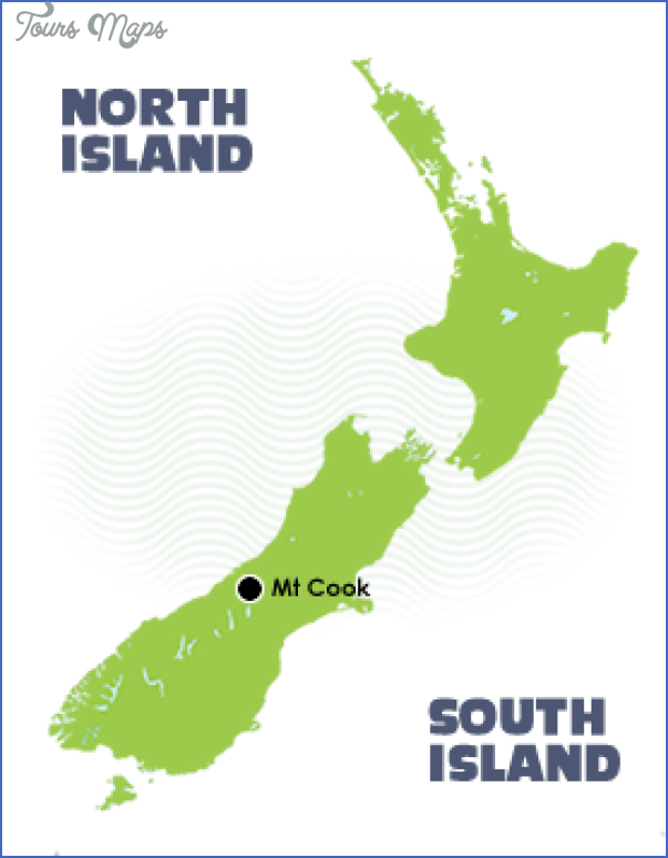 mount cook largemap 0 Mount Cook New Zealand Map