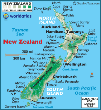 new zealand city map 2 New Zealand City Map