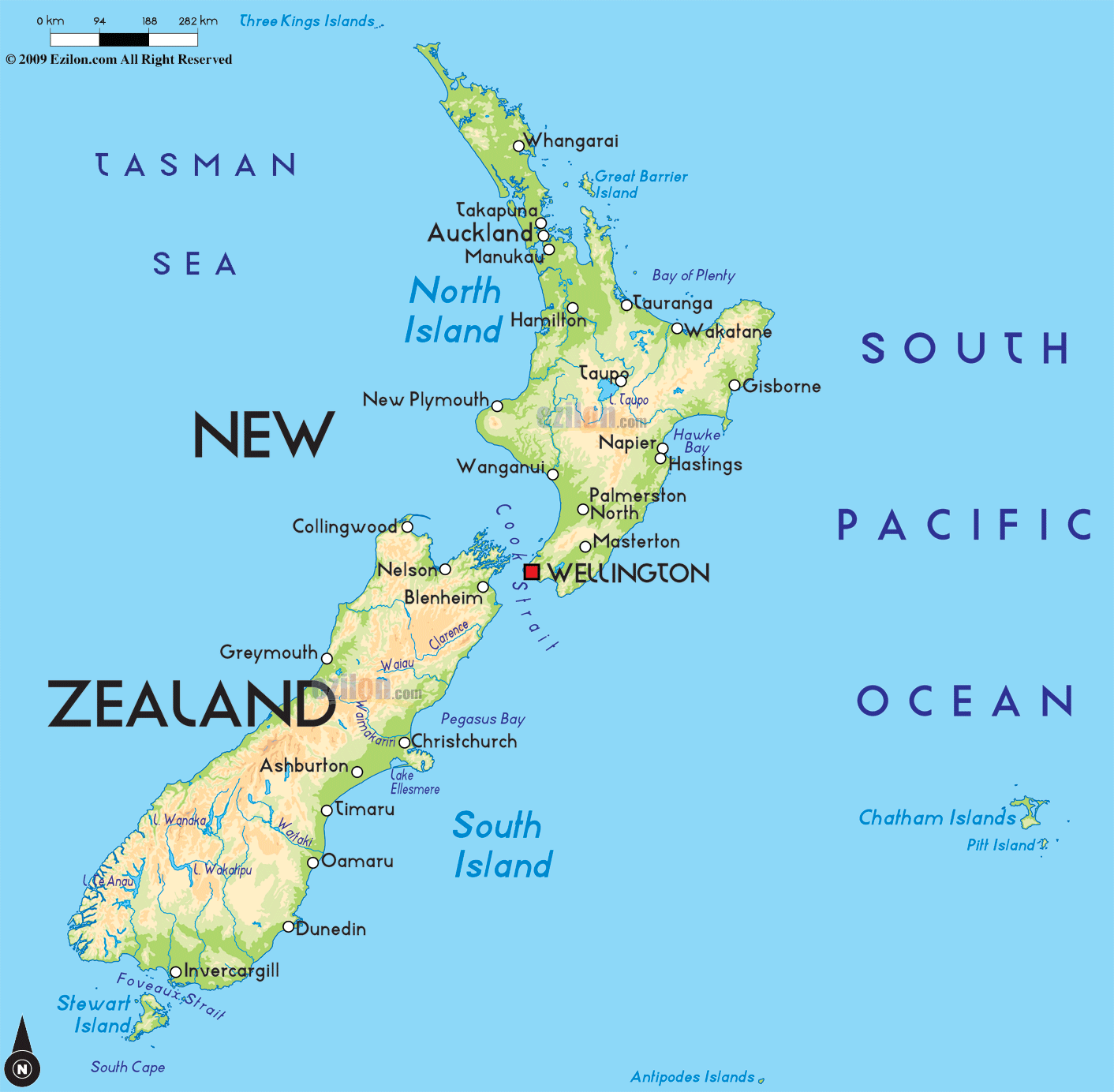 new zealand map 1 Map OF New Zealand