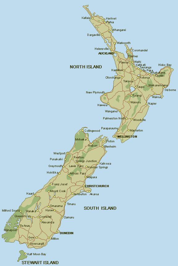 new zealand map 2 Map Of New Zealand