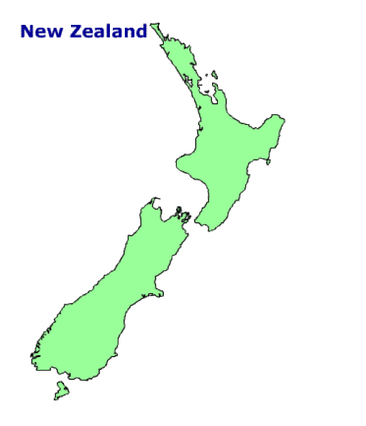 new zealand map outline 3 New Zealand Map Outline