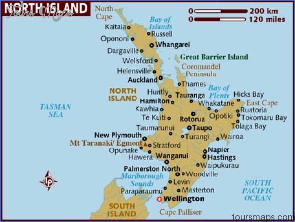 Map Of Nz North Island New Zealand North Island Map - Toursmaps.com ®