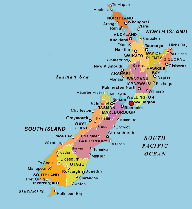 new zealand political map Where Is Auckland New Zealand On The Map