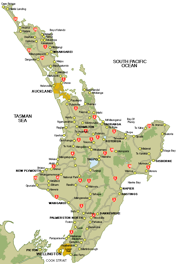 niw New Zealand In Map