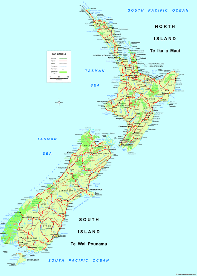 nz map 1 Map OF New Zealand