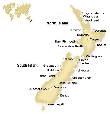 nz map best Map OF New Zealand
