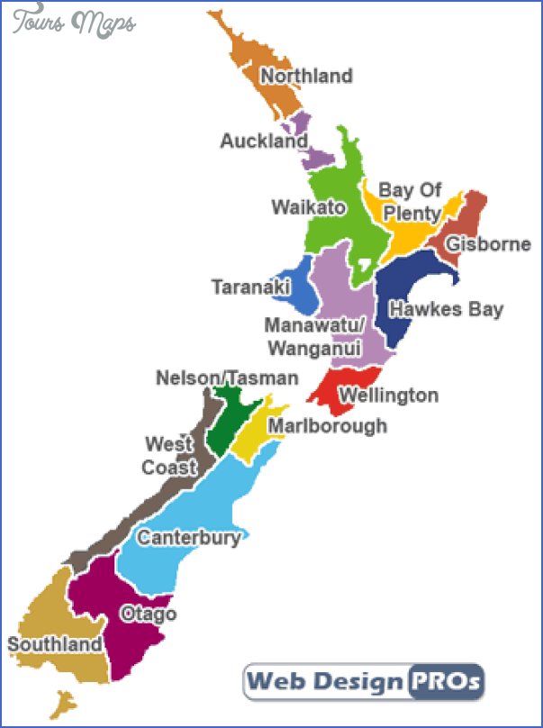 nz regions map2 New Zealand Regions Map
