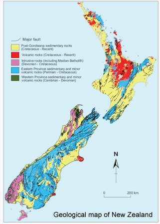 nz map geology New Zealand Climate Map