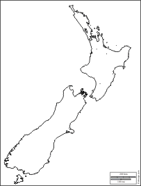 nzelande10s New Zealand Map Outline