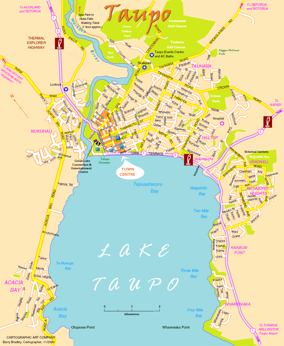 taupo new zealand map city Taupo New Zealand Map